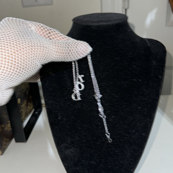 Authentic Cristian Dior silver with rhinestone choker - Picture 13 of 14